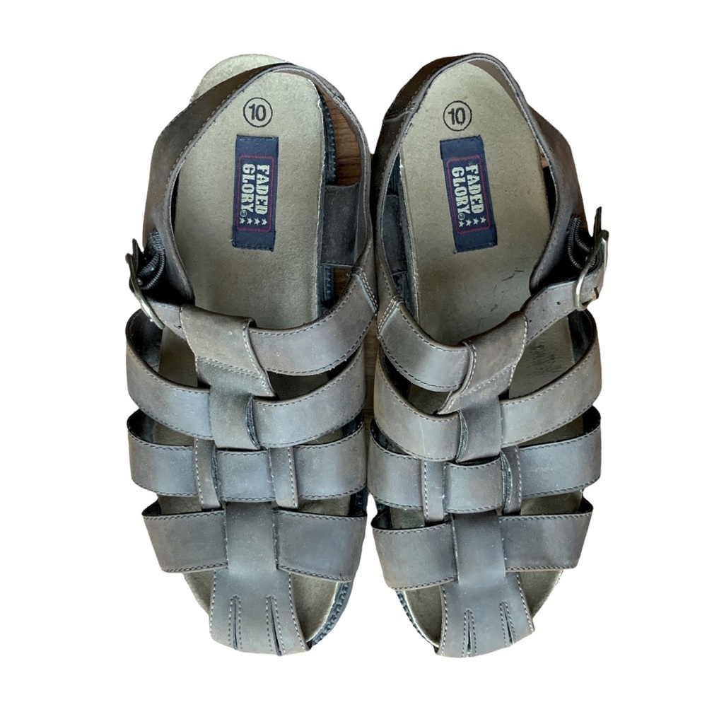 FADED GLORY Mikki Vintage Chunky Platform Fisherman Sandals Y2K 90s Size 10